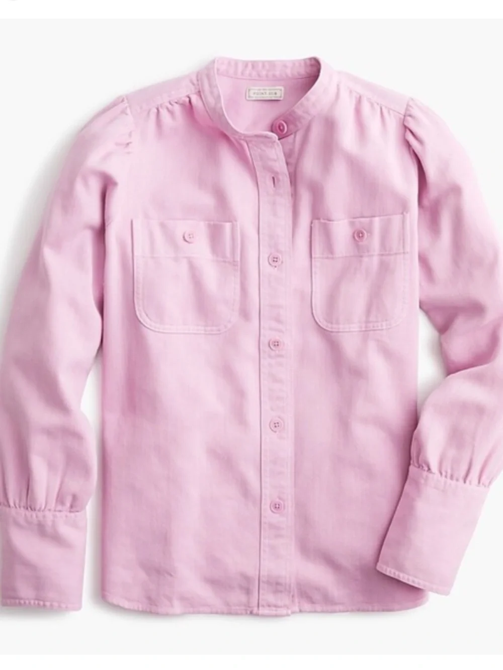 J‎ Crew Point Sur Draped Button Down Classic Long Sleeve Shirt Size XXS NWOT